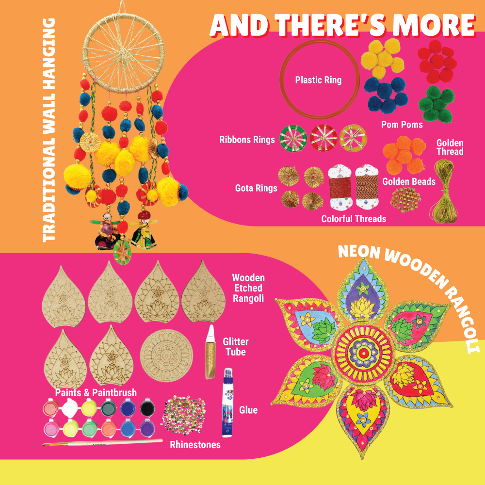 Festive Craft Box - Holiday Activity Kit for Kids Ages 5-10 – Kalakaram