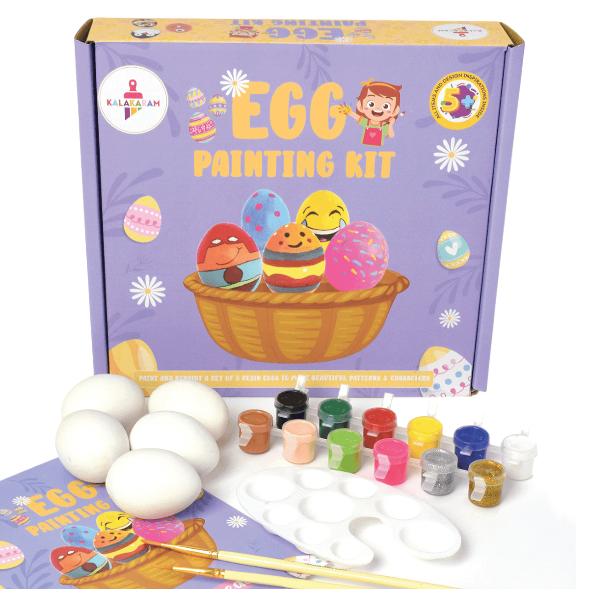 Egg Painting Kit - 5 DIY Decor Craft for Kids Party Return Gifts ...