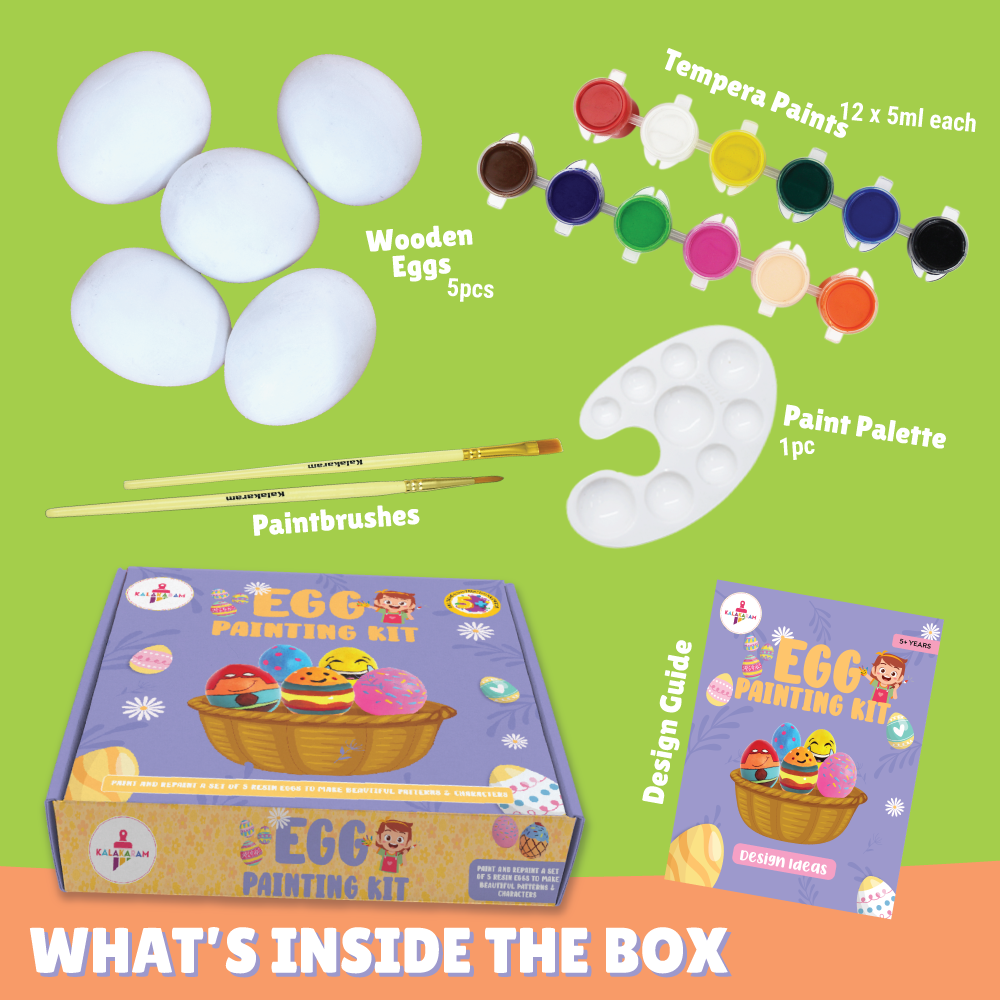 Easter Egg Painting Kit - Kids Decor Craft Activity Gift Set – Kalakaram