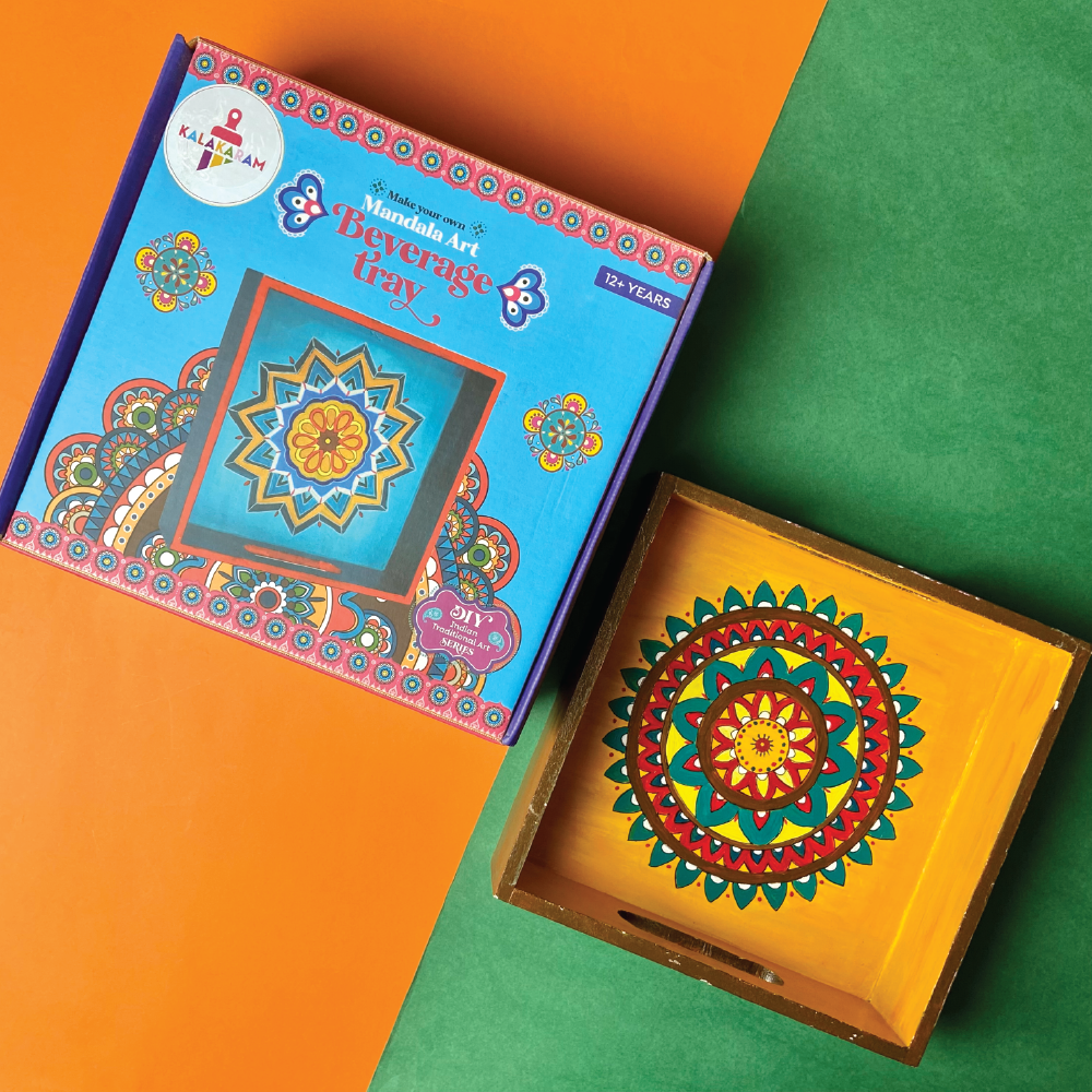 Mandala Art Beverage Tray Painting Kit