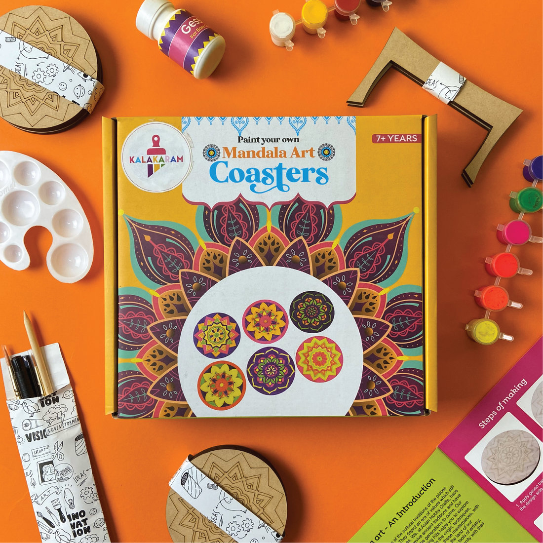 The Cultural Art Combo - Mandala Art coaster + Ethnic Art Coaster Painting Kits