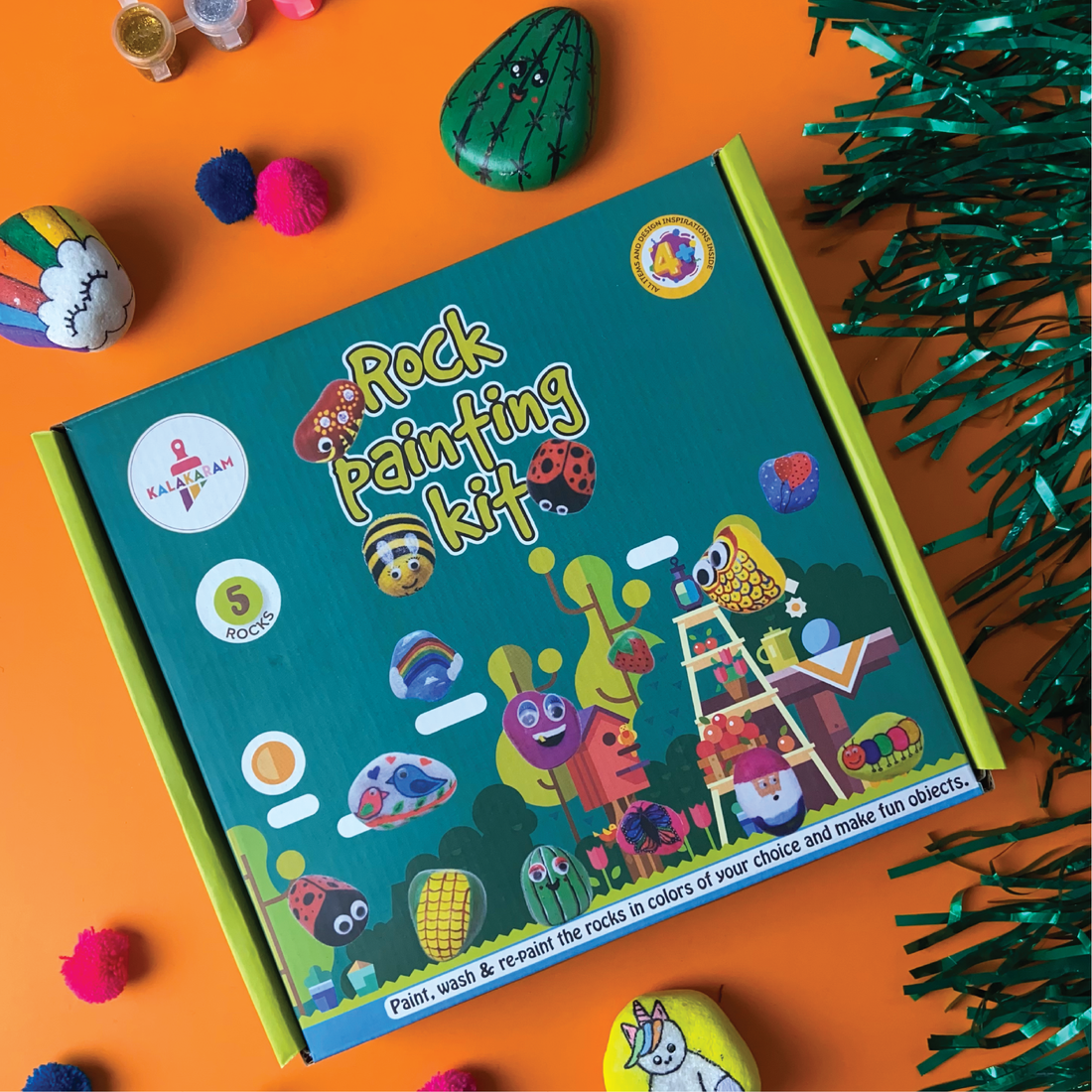 The Creative Kids Combo - Rock Painting + Face Mask Painting Kits