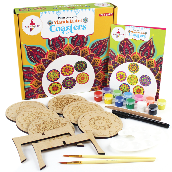 The Cultural Art Combo - Mandala Art coaster + Ethnic Art Coaster Painting Kits