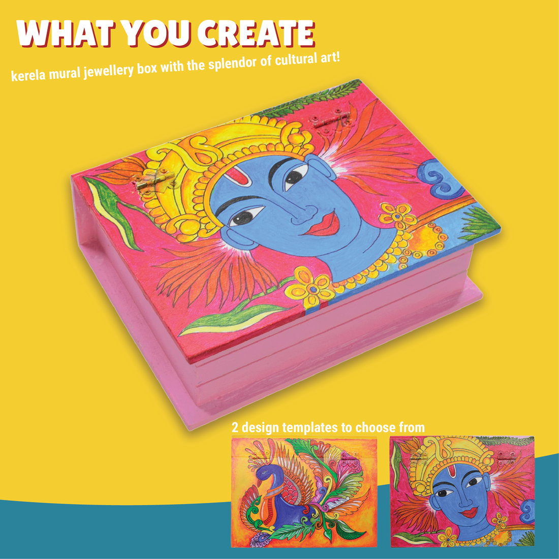 Kerala Mural Jewellery Box Painting Kit