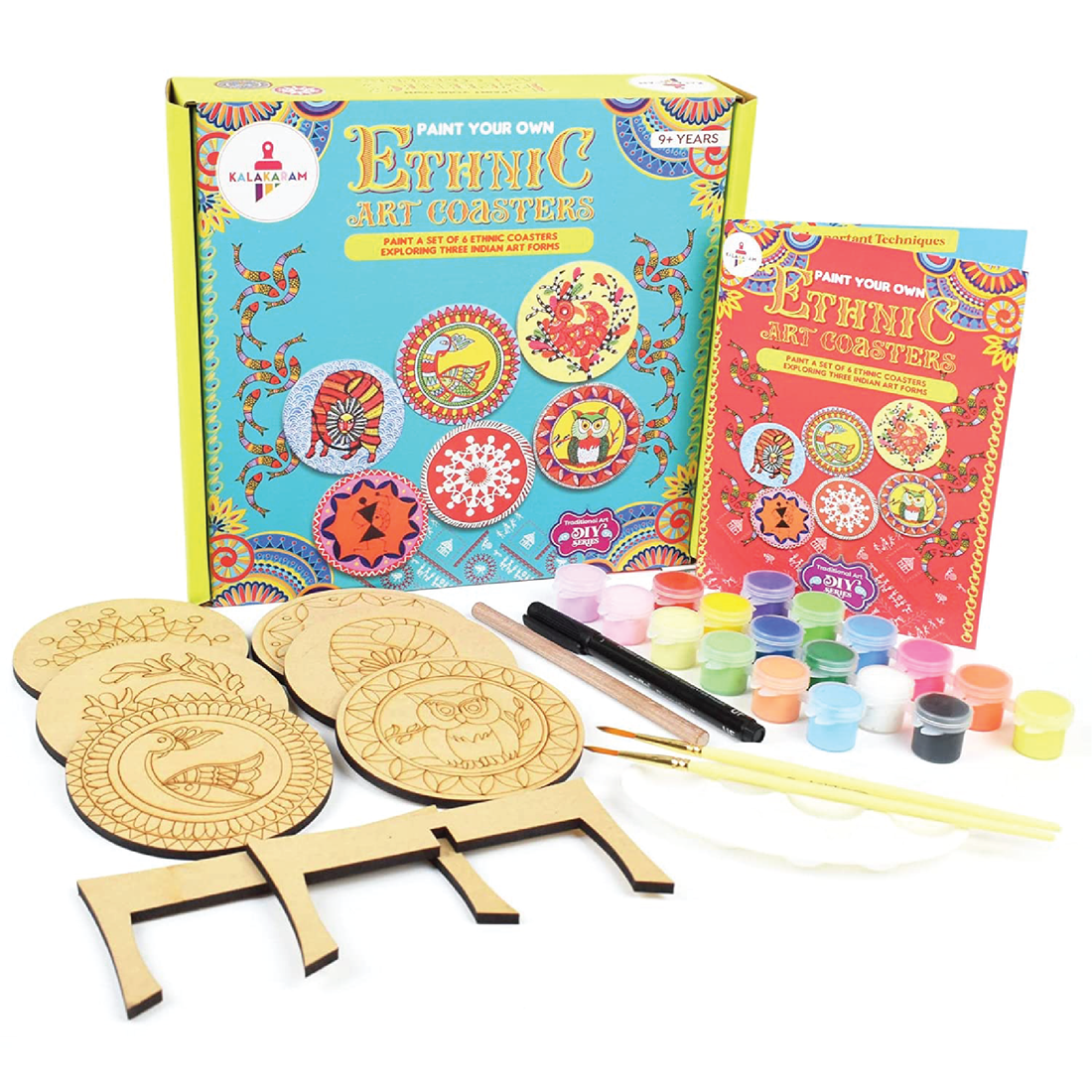 The Cultural Art Combo - Mandala Art coaster + Ethnic Art Coaster Painting Kits