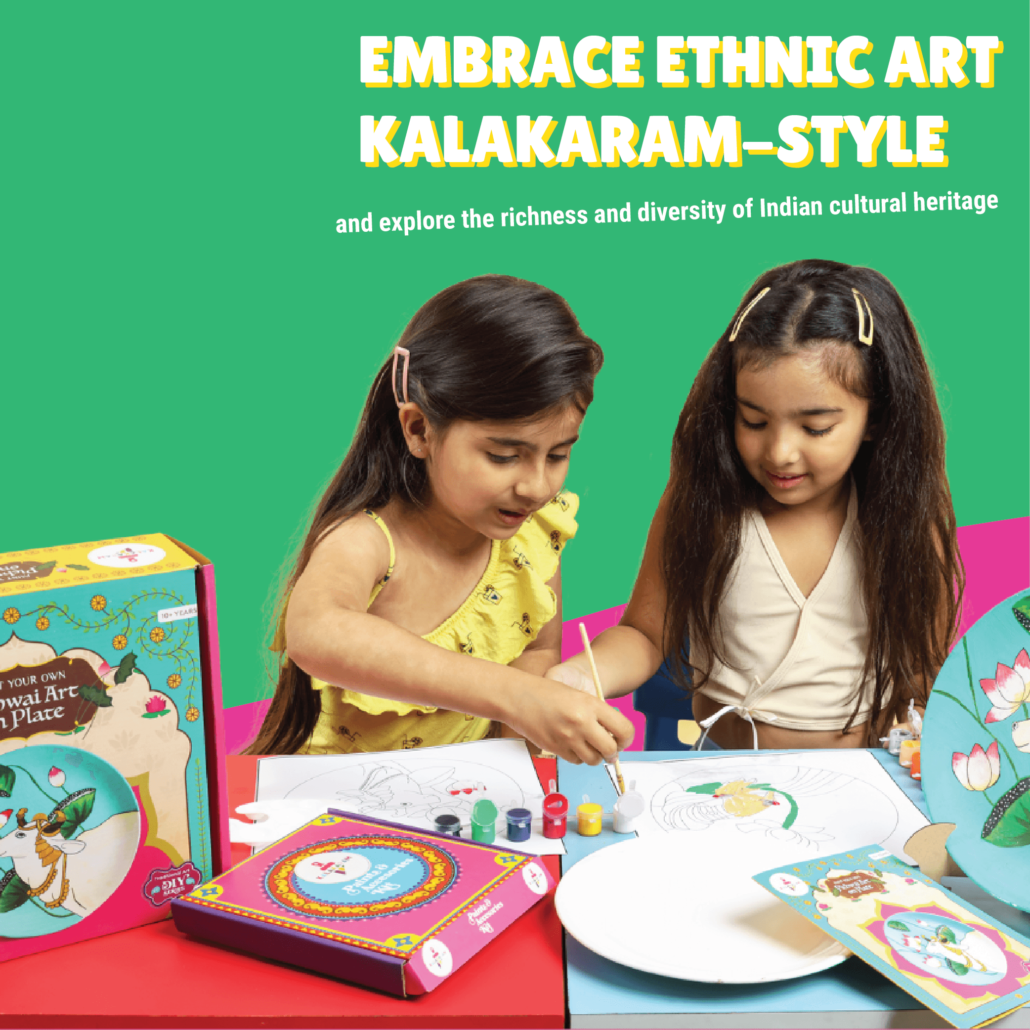 Paint Your Own Pichwai Art on Plate - Kalakaram