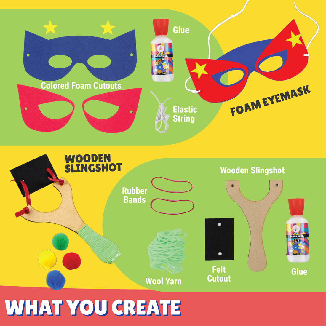 The Action Packed Combo - Superhero Craft Box + Dinosaur Coaster Painting Kits