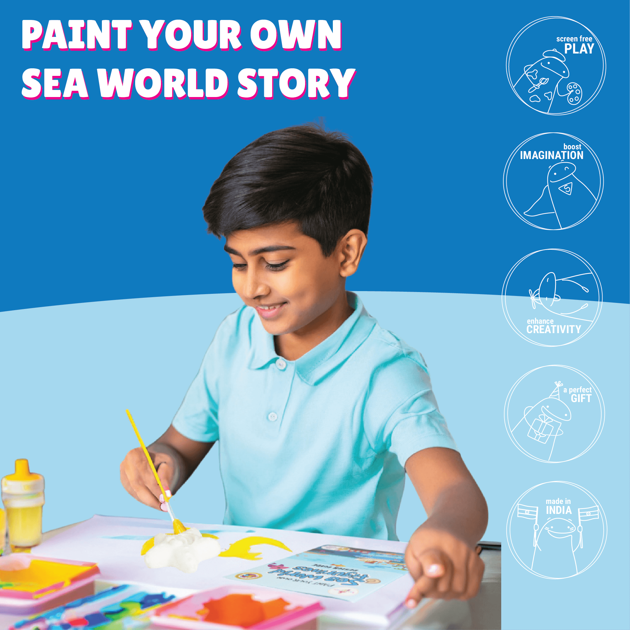 Sea World Figurines Painting Kit - Kalakaram