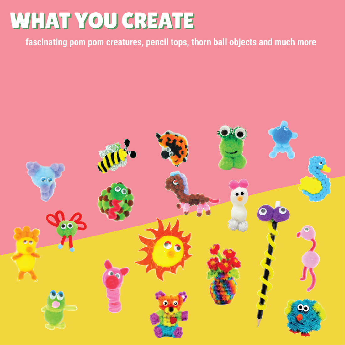 The Crafting Experience Combo - Pom Pom + Paper Cup Craft Kits