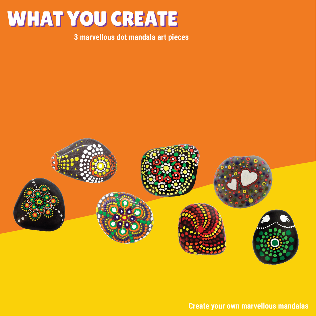 The Artistic Expression Combo - Dot Mandala Rock + Madhubani Key Hanger Painting Kits