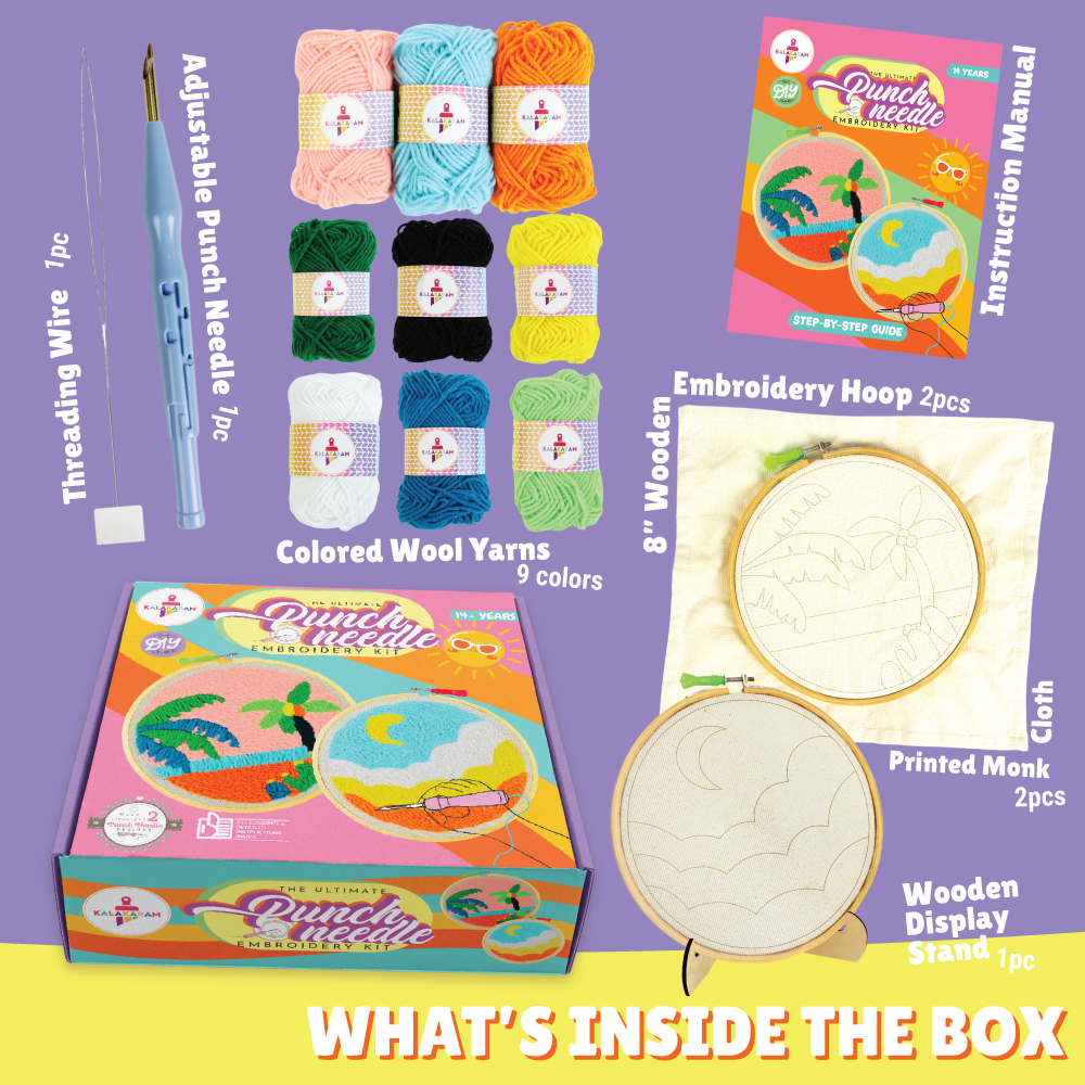 Punch Needle Embroidery Kit | Tufting Art | Modern Craft