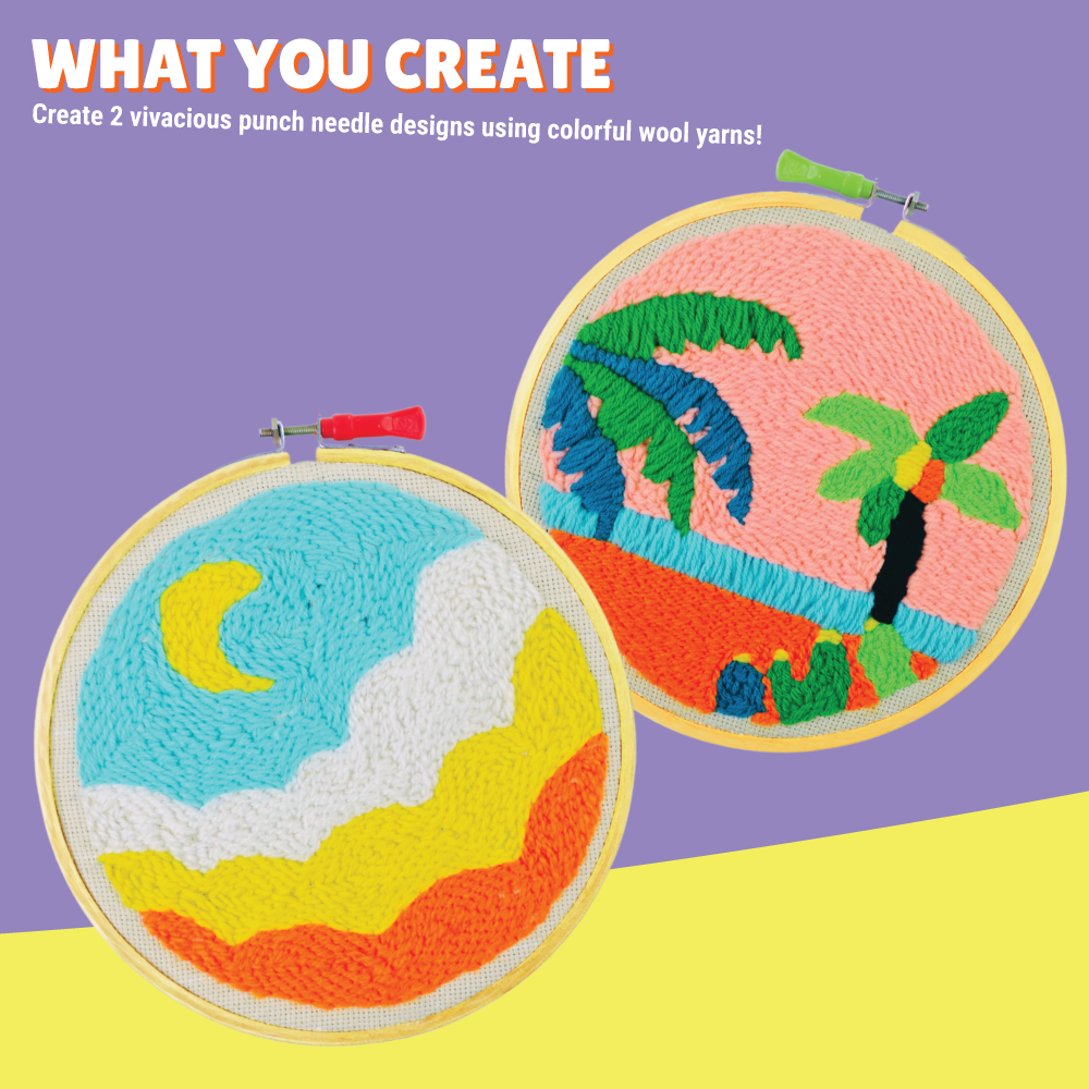 Punch Needle Embroidery Kit | Tufting Art | Modern Craft