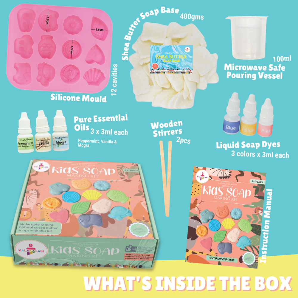 Kids Soap Making Kit  | Fun & Easy | Sensory Play | Age: 6-10 Years