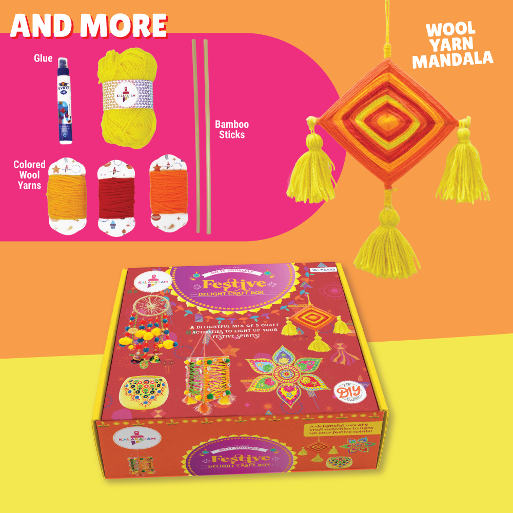Festive Delight Craft Box Activity Kit  | Holiday Fun | Assorted Crafts | Age: 5-10 Years