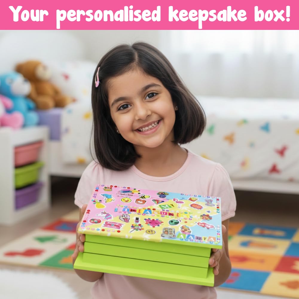 Trinket Box Decorating Kit | Painting & Daimond Art | Creative Activity Set | Age: 6-14 Years