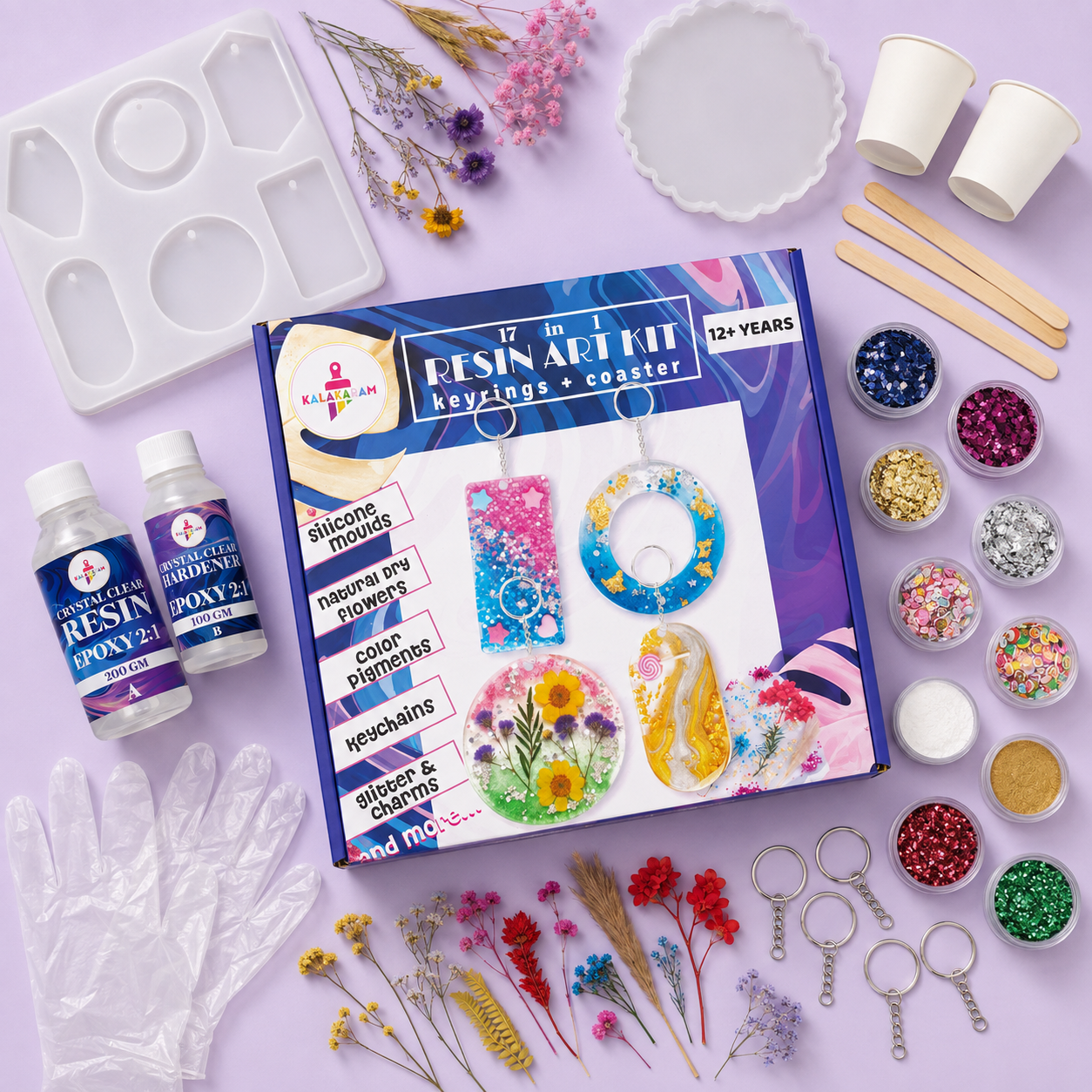 17 in 1 Resin Art Kit | Epoxy Resin Art | DIY Handmade Gifts | Age: 12+ Years