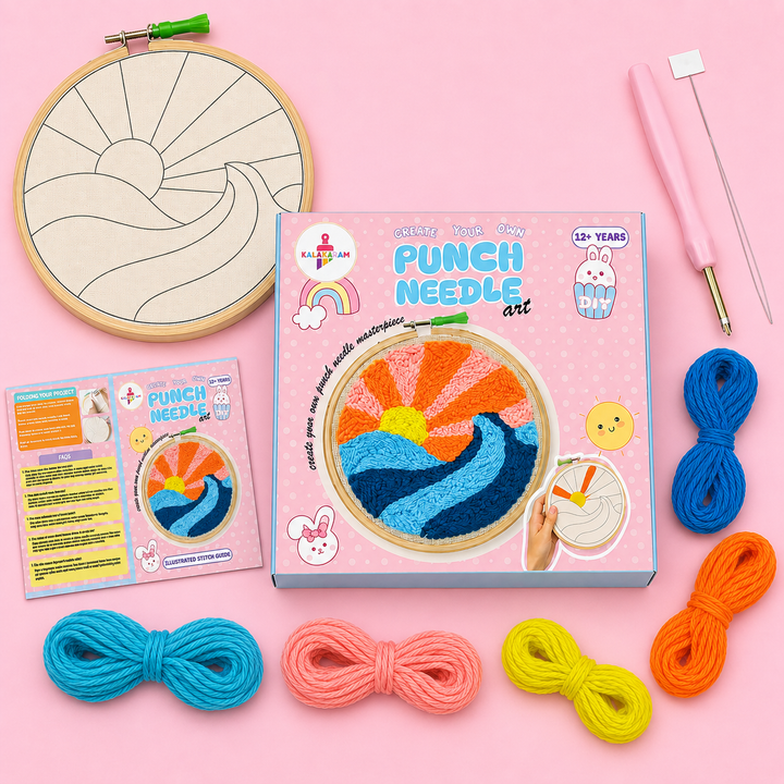 Punch Needle Kit | DIY Embroidery Tufting Set | Fabric Art | Ages: 12+ Years