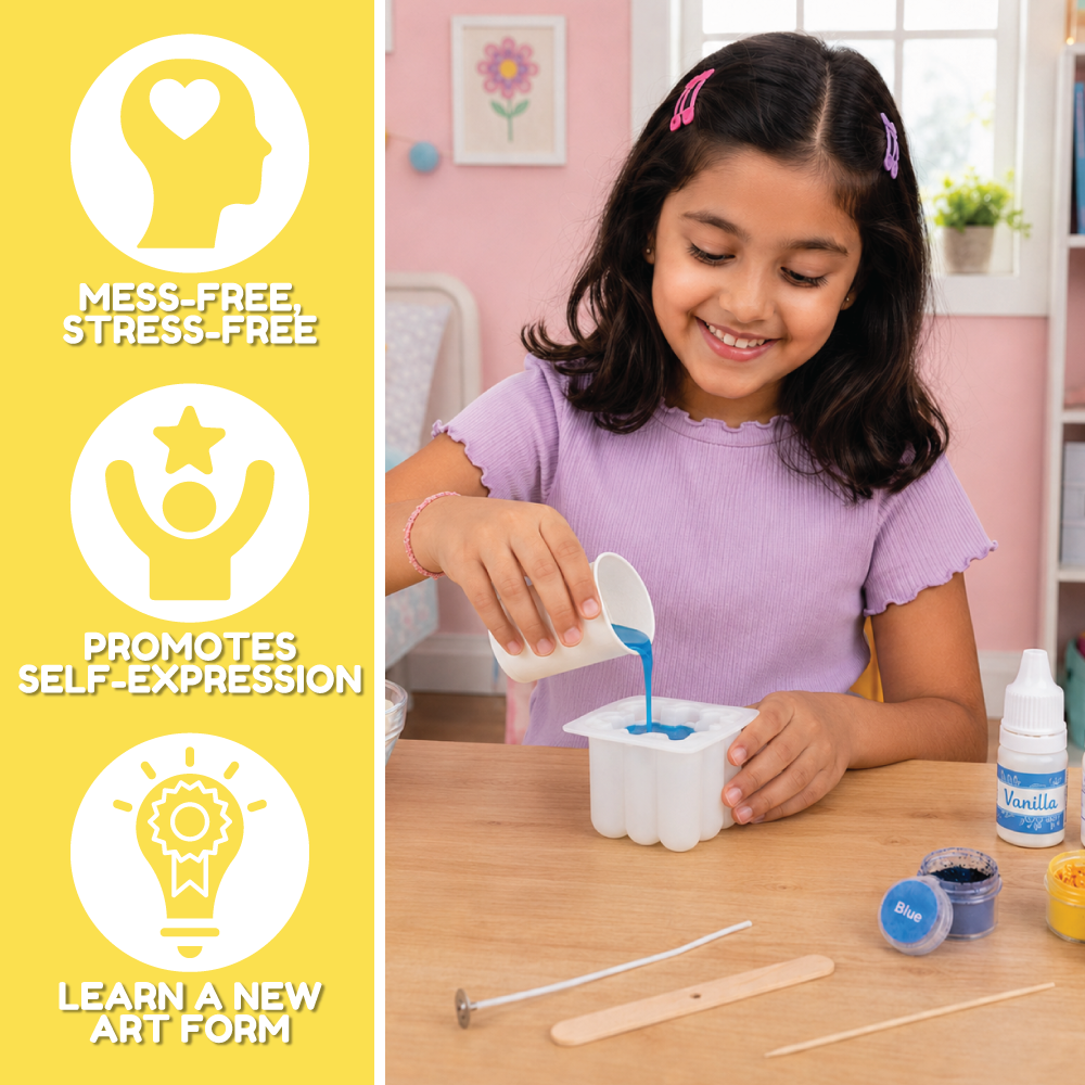 Scented Bubble Candle Making Kit | DIY Handmade Candles | Creative Fun | Age: 9+ Years