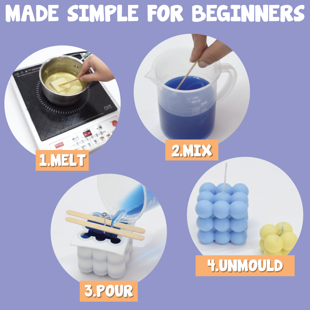 Scented Bubble Candle Making Kit | DIY Handmade Candles | Creative Fun | Age: 9+ Years
