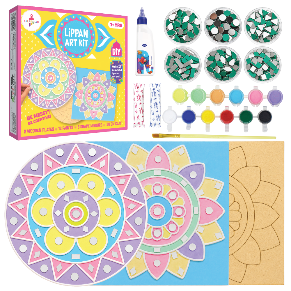 Lippan Art Kit | Clay Art Kit | Traditional Wall Decor Craft Set | Cultural Activity Kit | Ages: 7+ Yearss