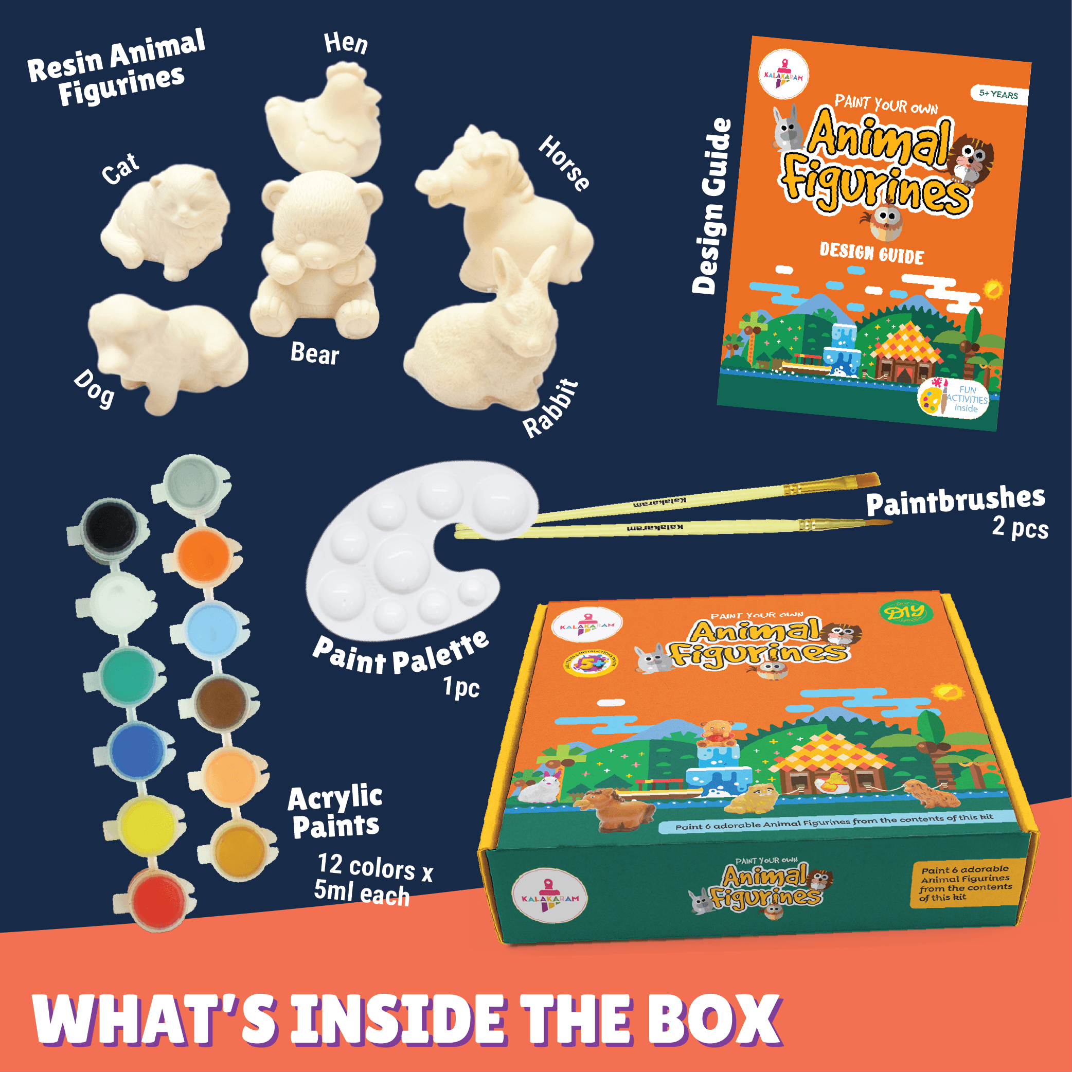 The Jurassic World of Crafts Combo - Dinosaur Coaster + Animal Figurine Painting Kits - Kalakaram