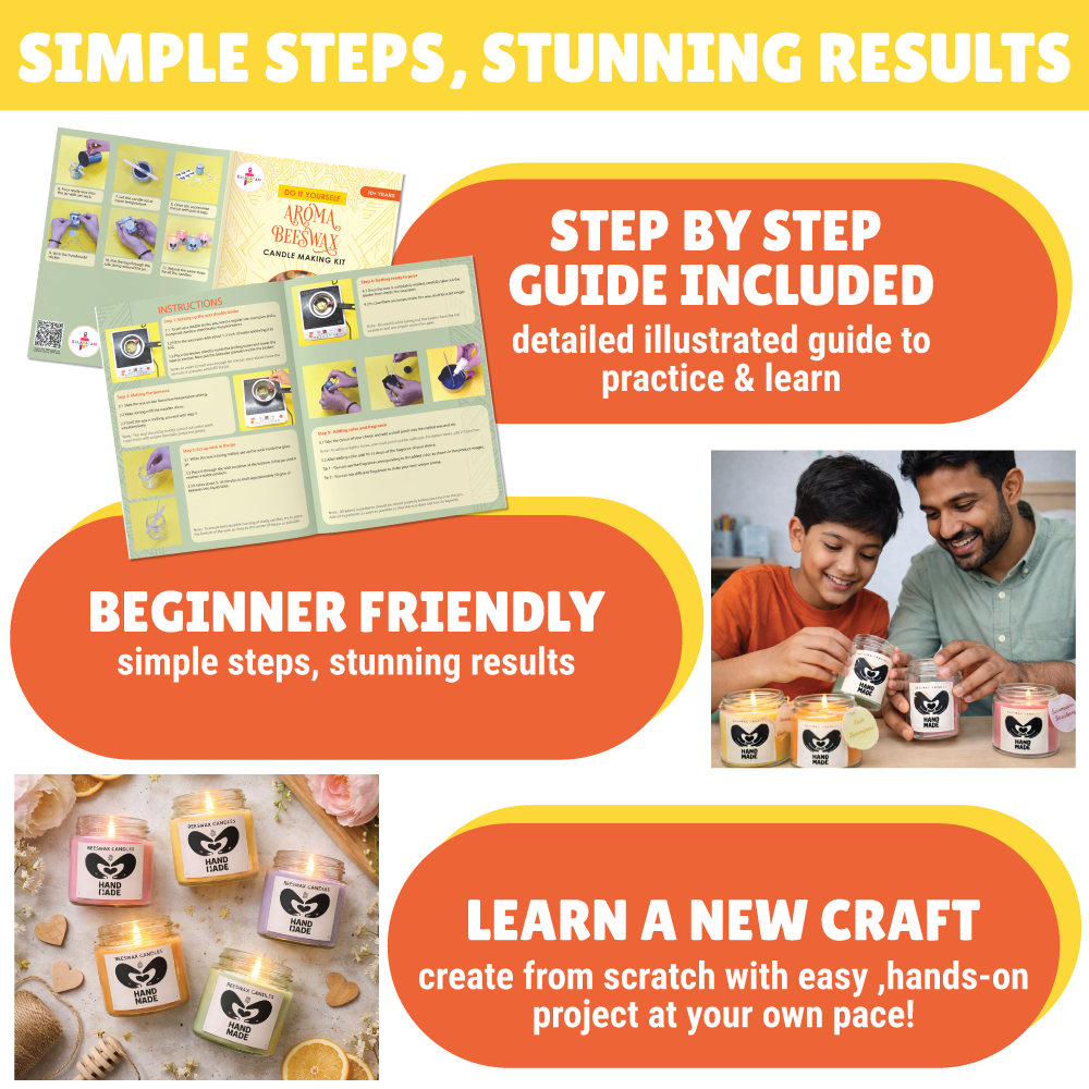 Aroma Beeswax Candle Making Kit | Natural Candles | Soothing Scents | Age: 10-14 Years