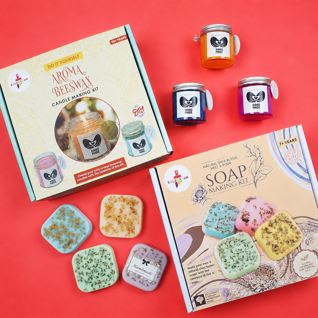 The Perfect Pampering Combo - Shea Butter Soap + Aroma Beeswax Candle Making Kits