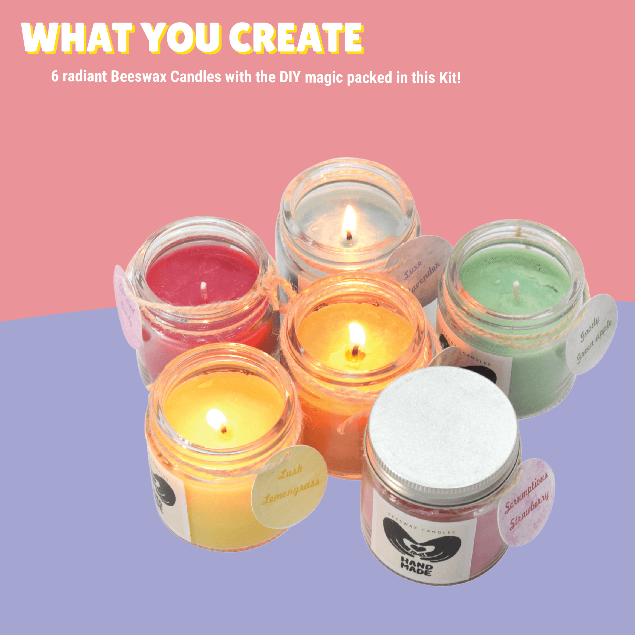 The Perfect Pampering Combo - Shea Butter Soap + Aroma Beeswax Candle Making Kits - Kalakaram