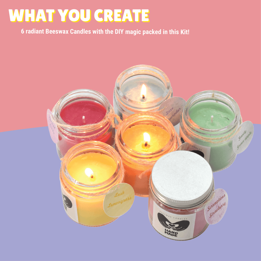 The Perfect Pampering Combo - Shea Butter Soap + Aroma Beeswax Candle Making Kits - Kalakaram