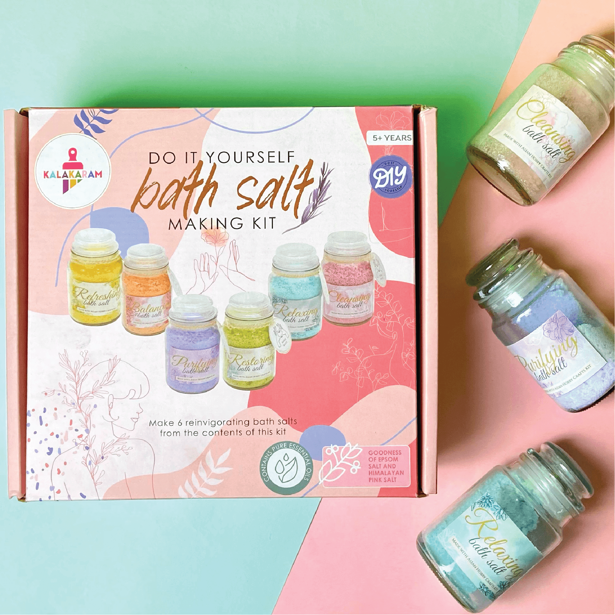 The Self-Care Serenity Combo - Lip Balm + Bath Salt Making Kits - Kalakaram