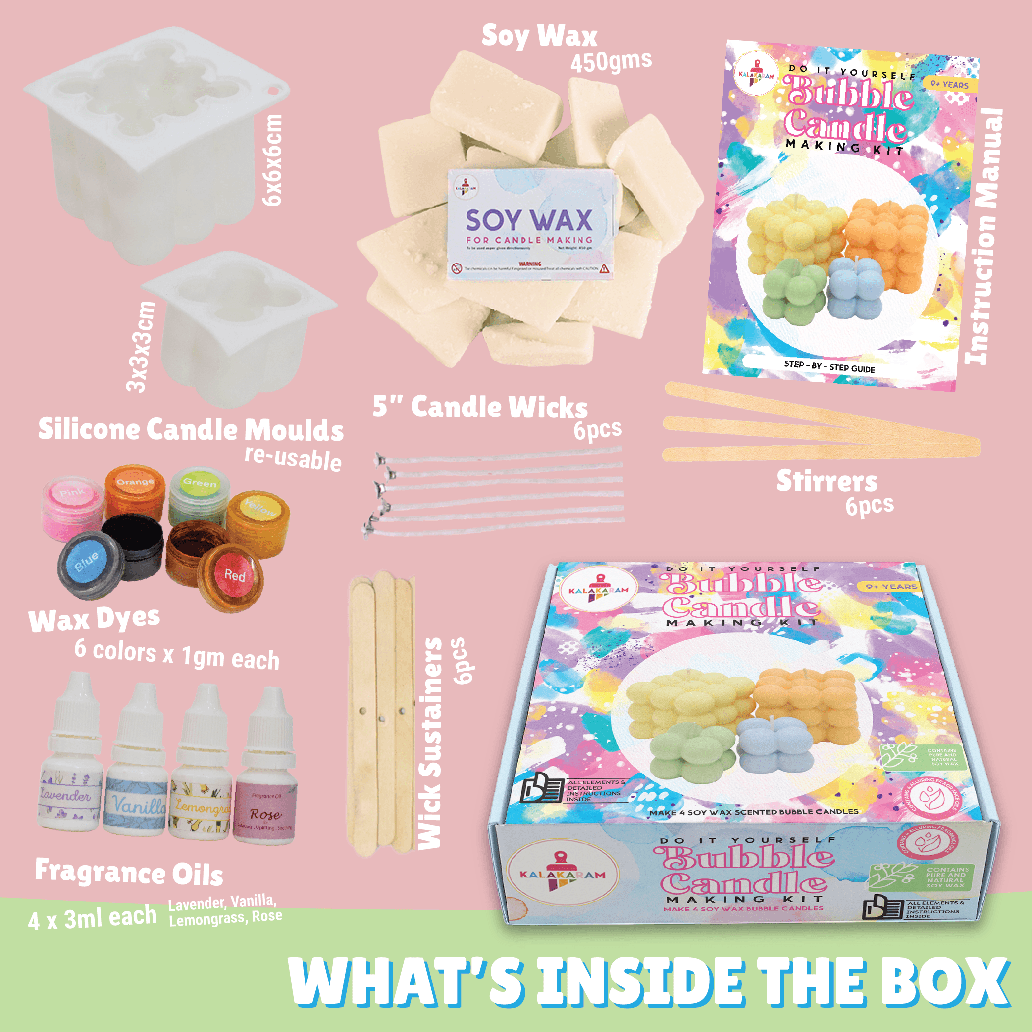 Bubble Candle Making Kit - Kalakaram