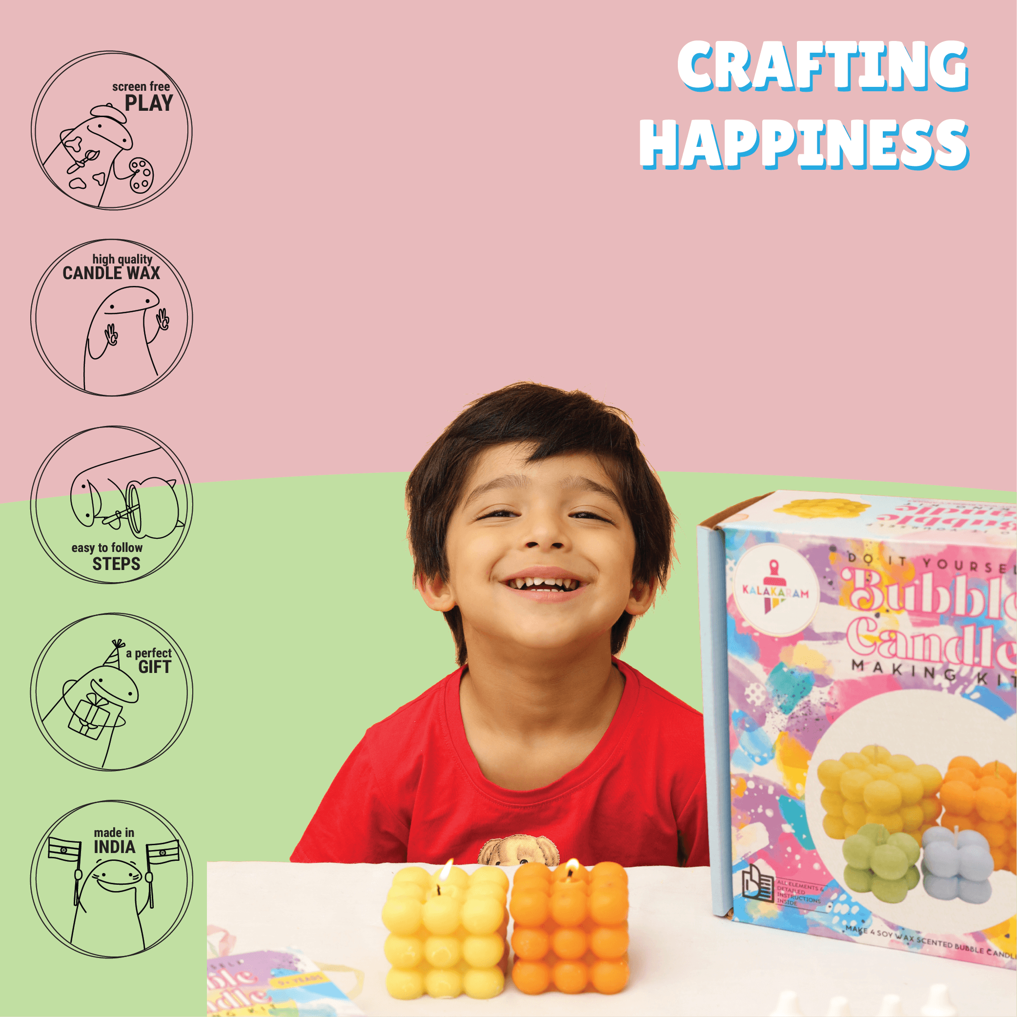 Bubble Candle Making Kit - Kalakaram