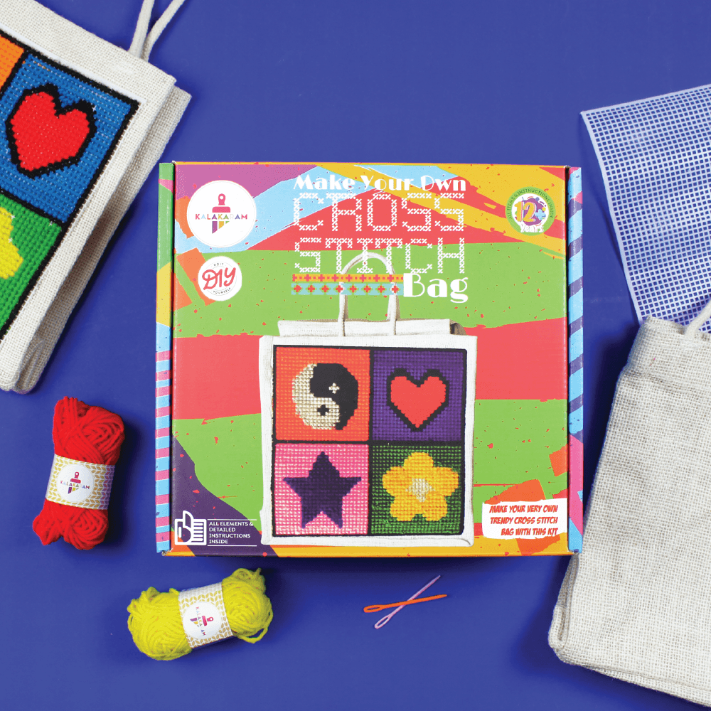 Cross Stitch Bag Making Kit - Kalakaram