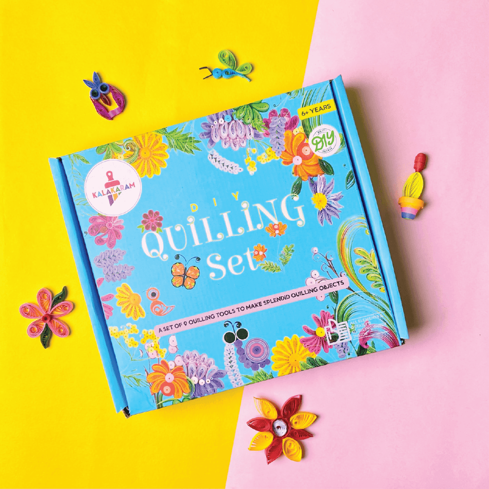 Quiling Set Quilling Kit for Kids - Paper Roll Art Craft Gift Ages 6-10 – Kalakaram