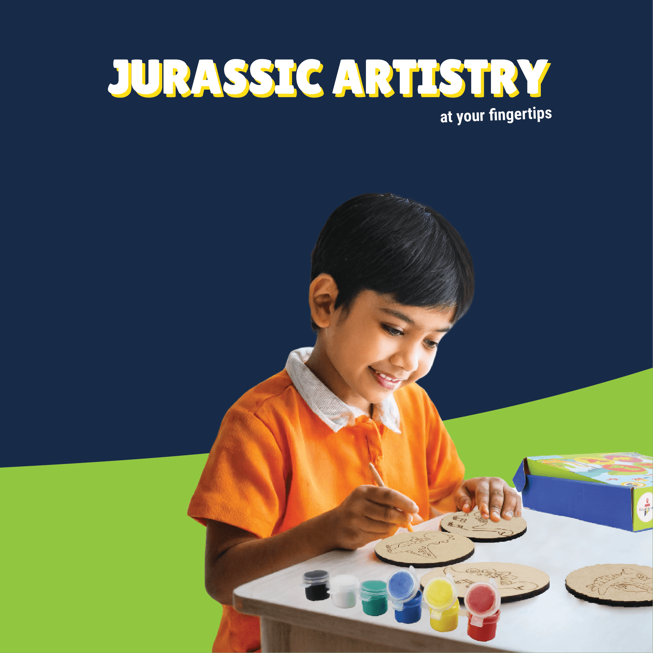 Dinosaur Coasters Painting Kit - Kalakaram