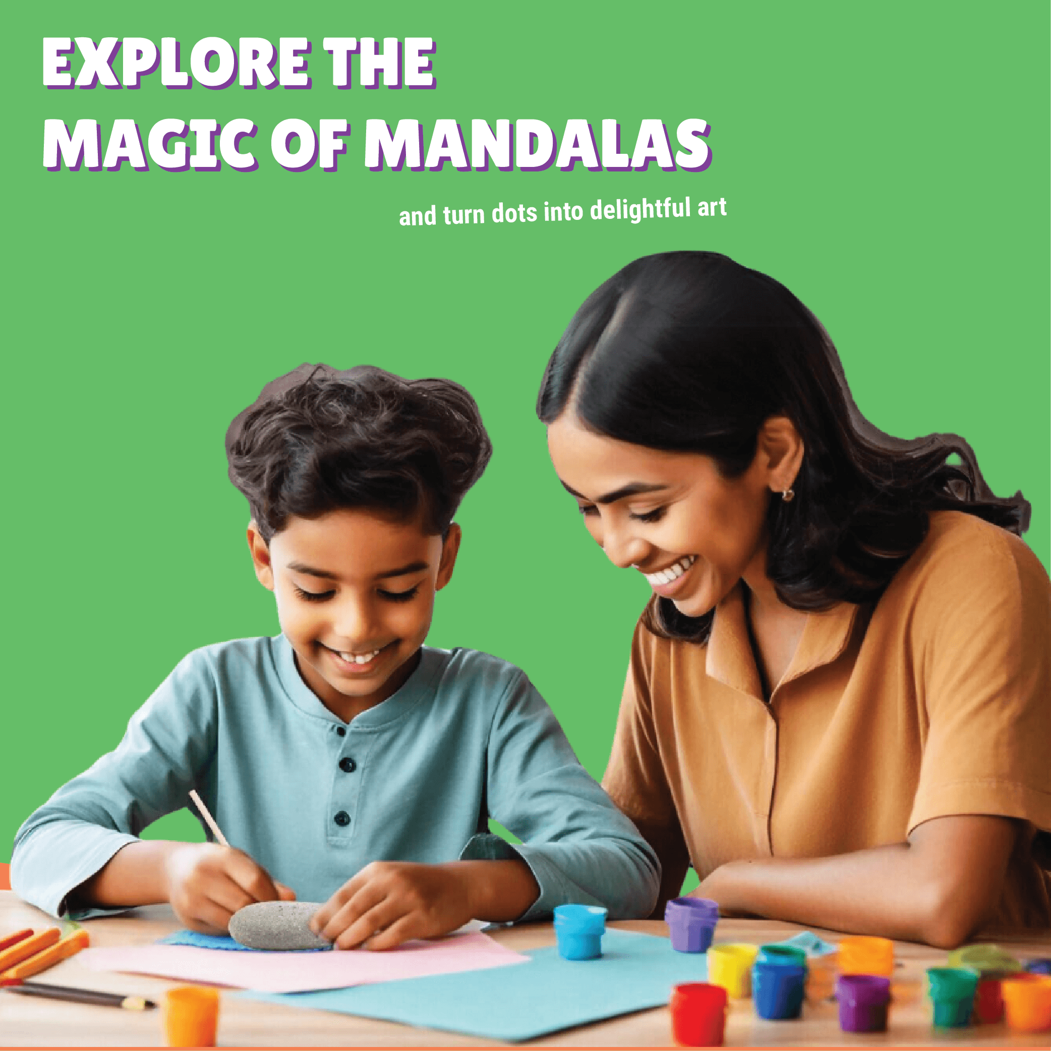 Dot Mandala Art Rock Painting Kit - Kalakaram