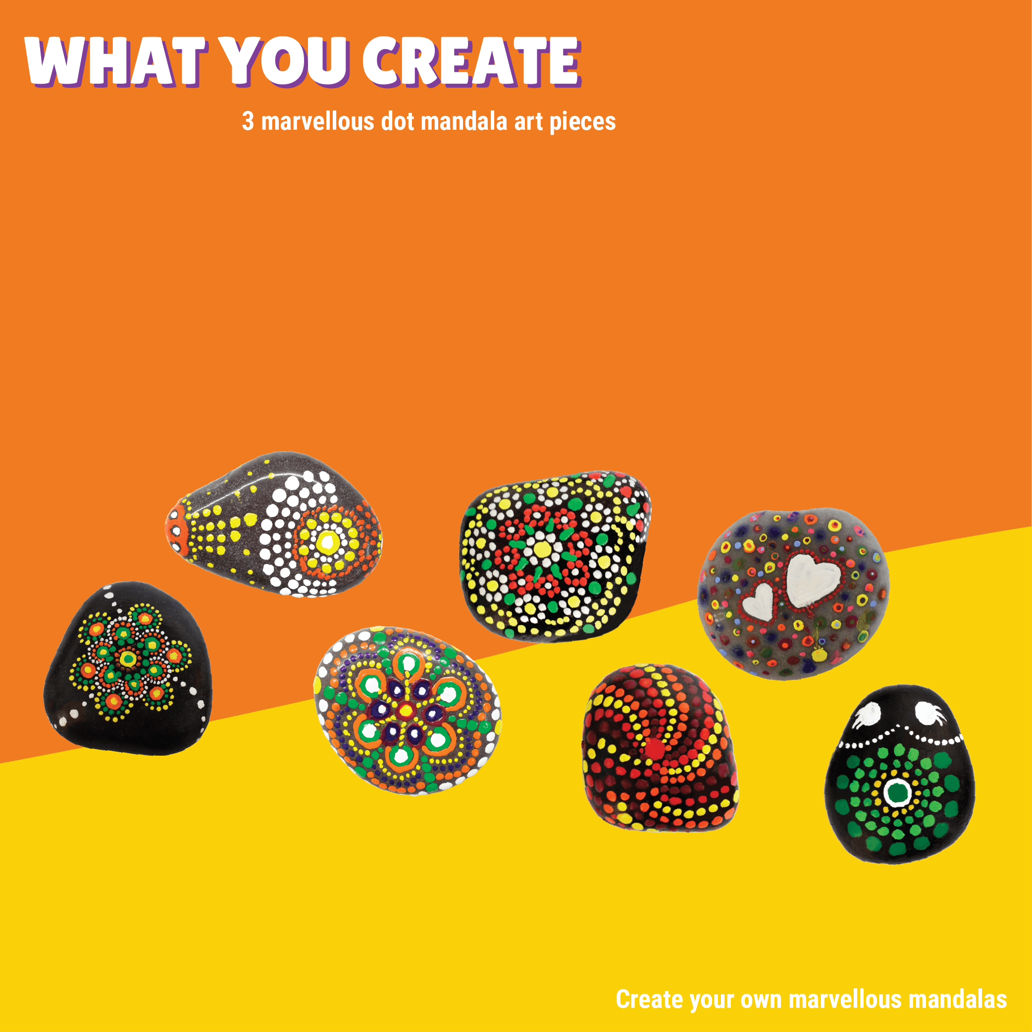 The Artistic Expression Combo - Dot Mandala Rock + Madhubani Key Hanger Painting Kits - Kalakaram