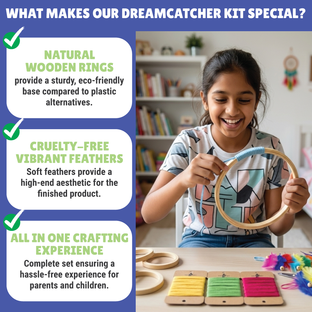 5 Ring Dreamcatcher Making Kit | Spiritual Craft | Room Decor | Age: 12+ Years