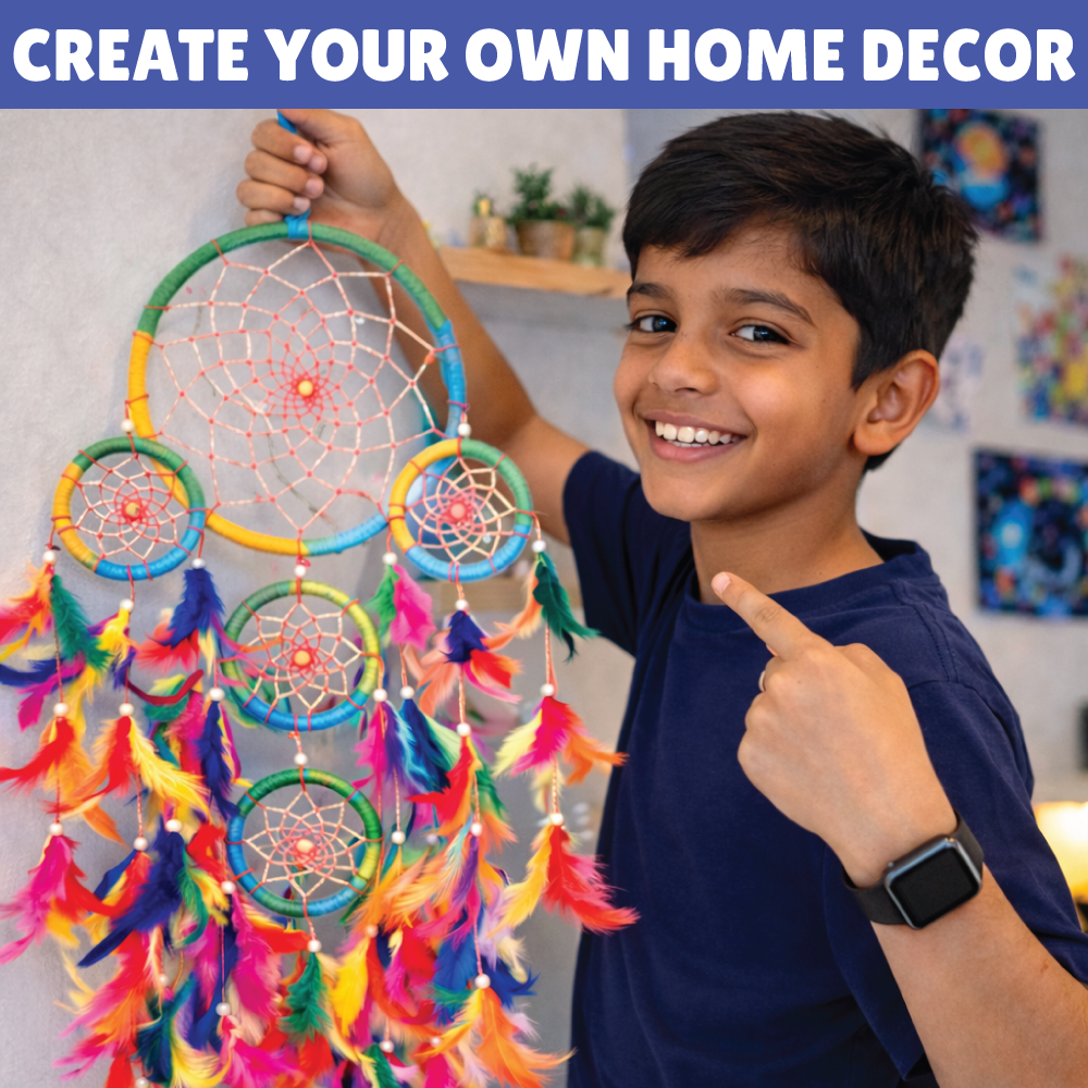 5 Ring Dreamcatcher Making Kit | Spiritual Craft | Room Decor | Age: 12+ Years