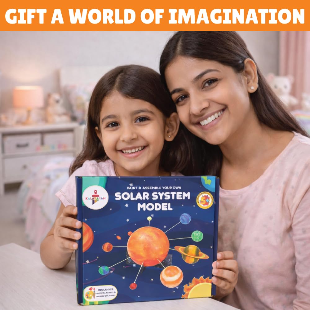 Space Explorer STEM Combo – Kalakaram Earth-Sun-Moon Model Kit & Solar System Model Kit