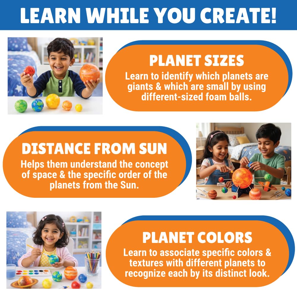 Space Explorer STEM Combo – Kalakaram Earth-Sun-Moon Model Kit & Solar System Model Kit