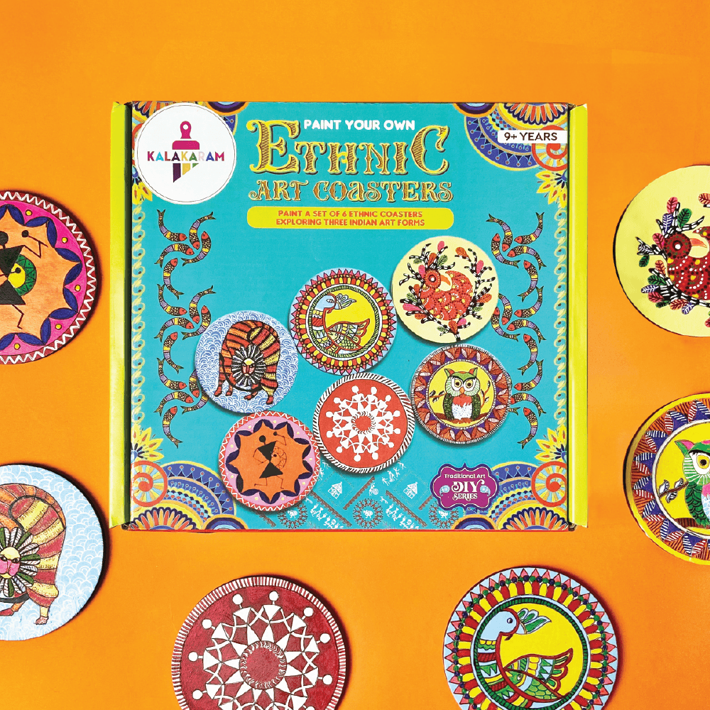 Ethnic Art Coasters Painting Kit - Kalakaram