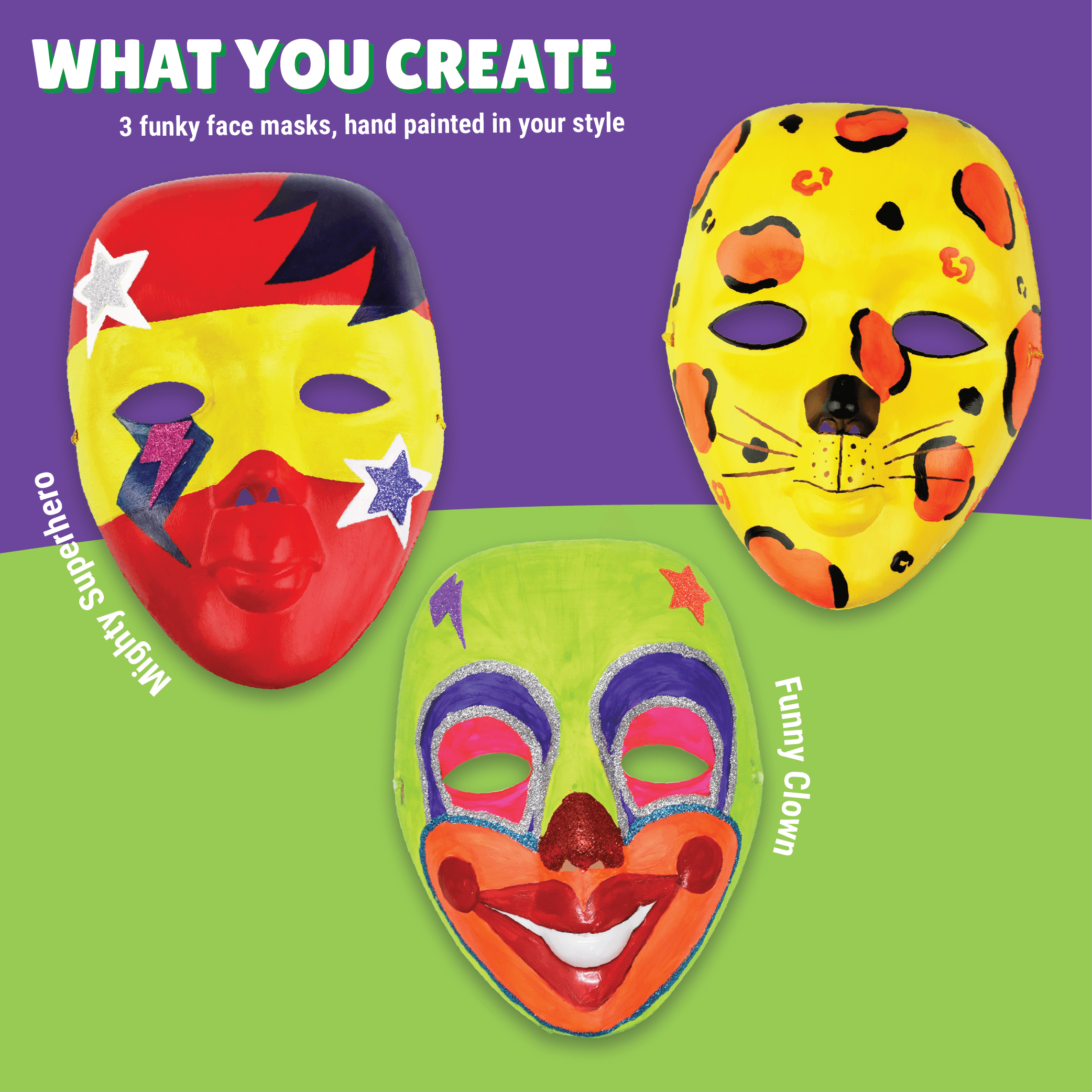 The Creative Kids Combo - Rock Painting + Face Mask Painting Kits - Kalakaram