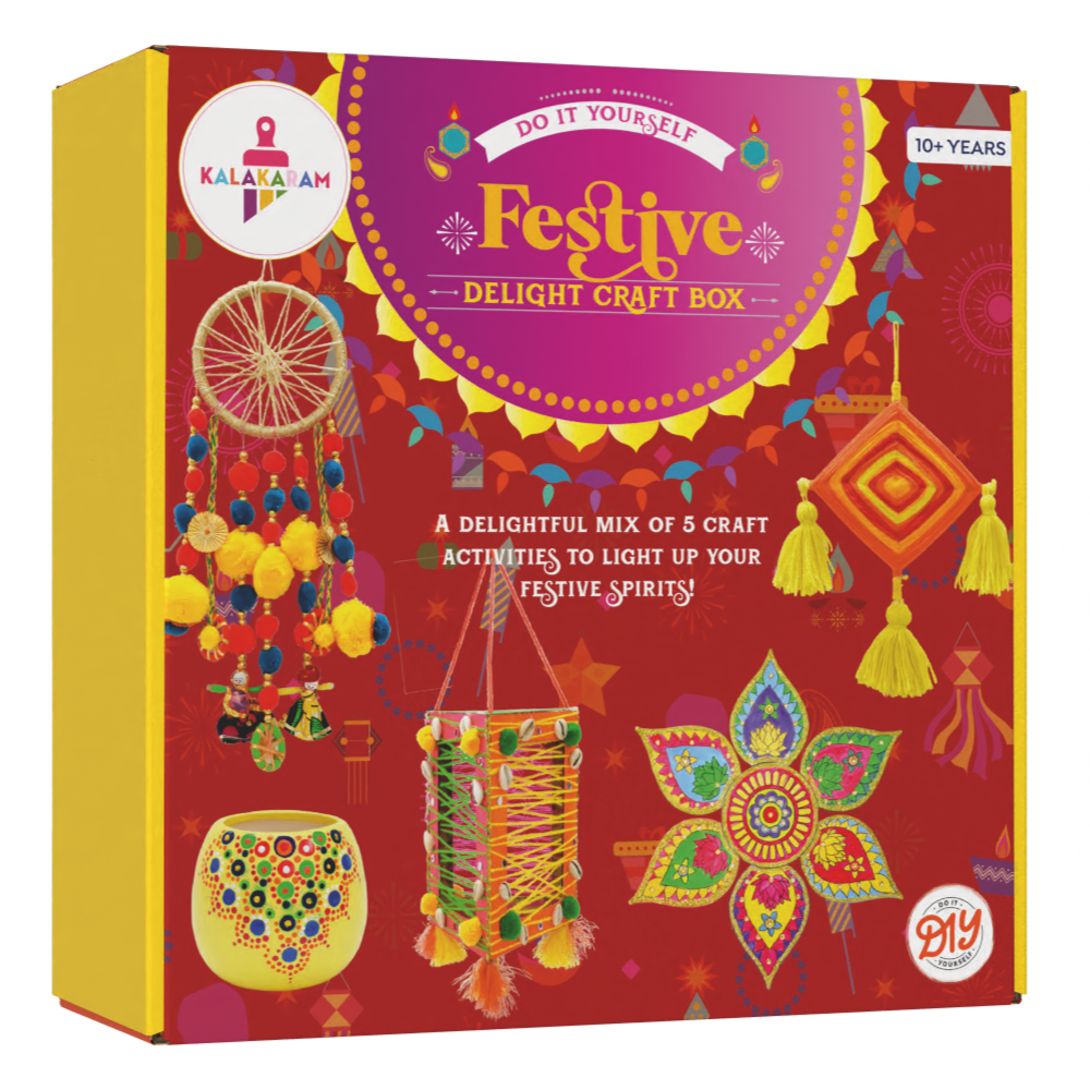Festive Delight Craft Box Activity Kit  | Holiday Fun | Assorted Crafts | Age: 5-10 Years