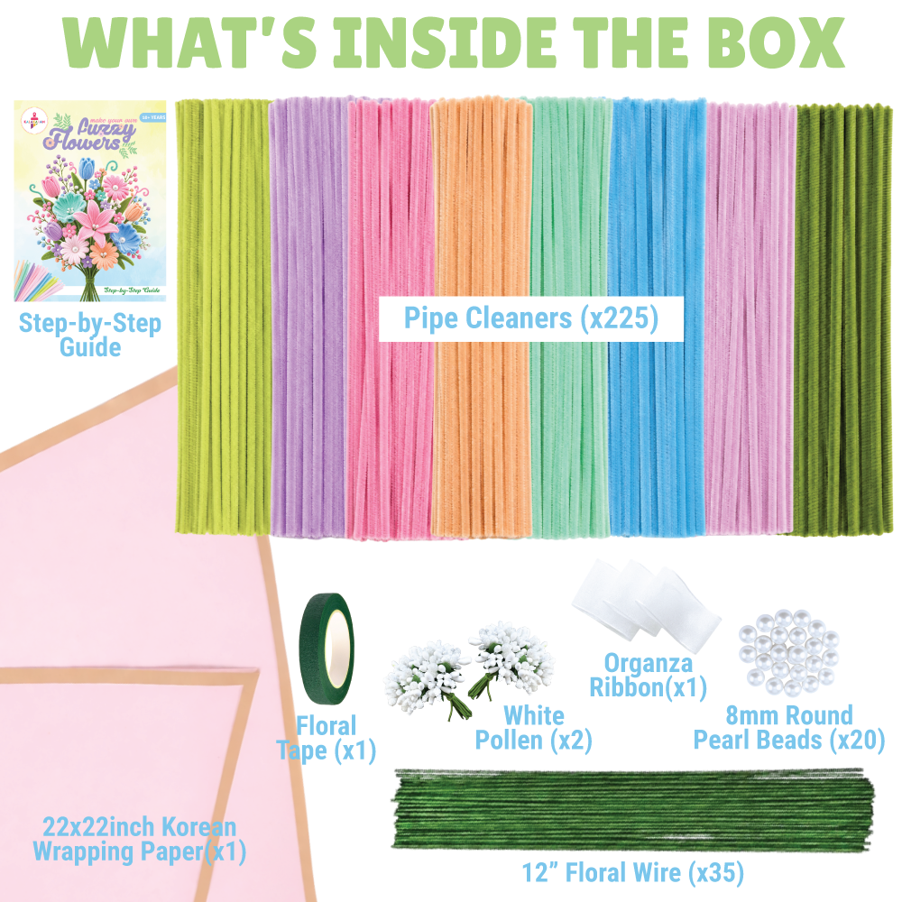 Kalakaram Make Your Own Fuzzy Flower Pastel Edition | Age: 10+ Years
