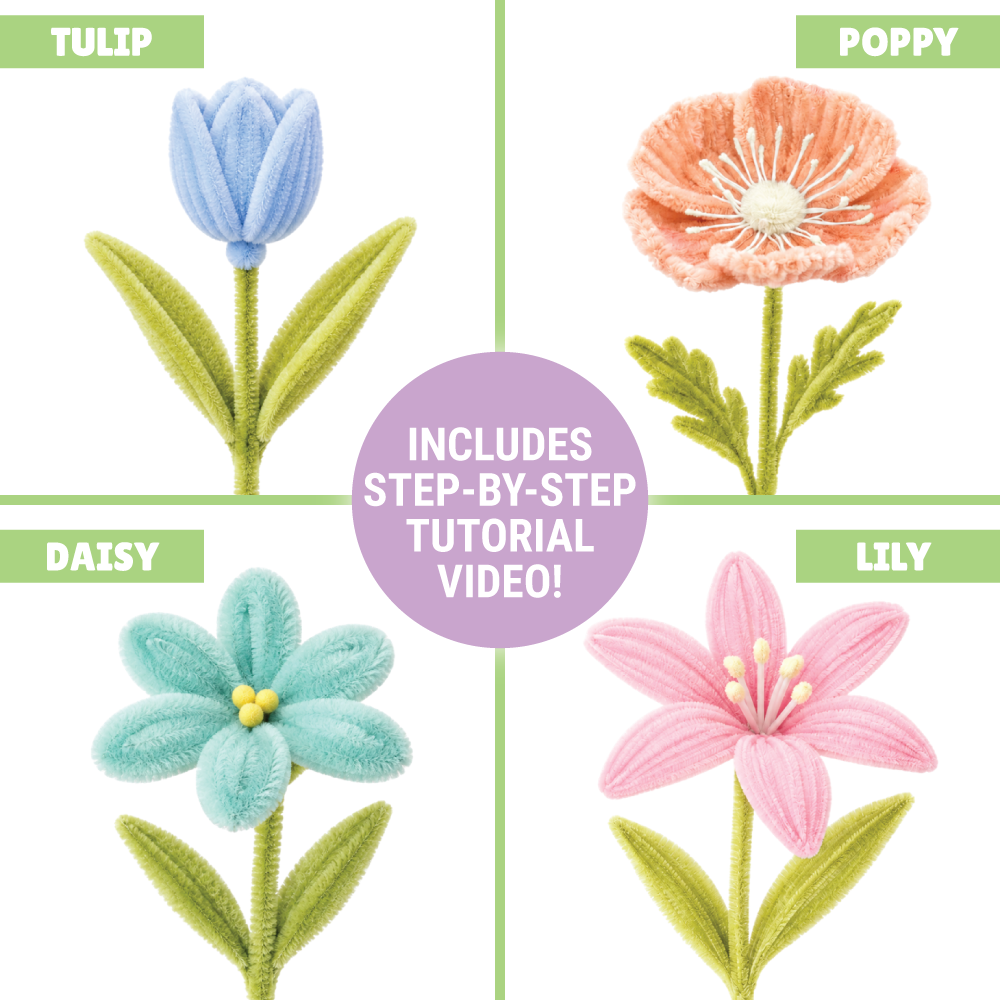 Kalakaram Make Your Own Fuzzy Flower Pastel Edition | Age: 10+ Years