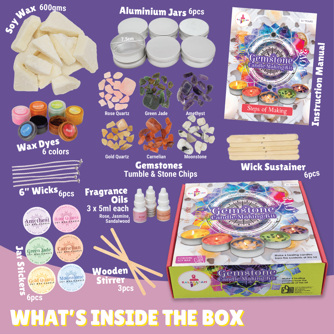 Gemstone Candle Making Kit