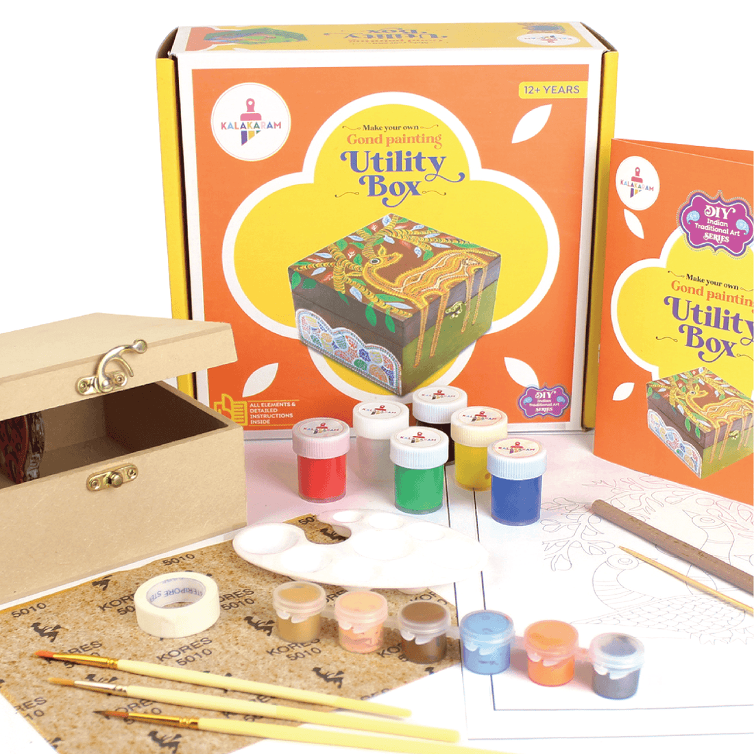 Gond Painting Utility Box - Kalakaram