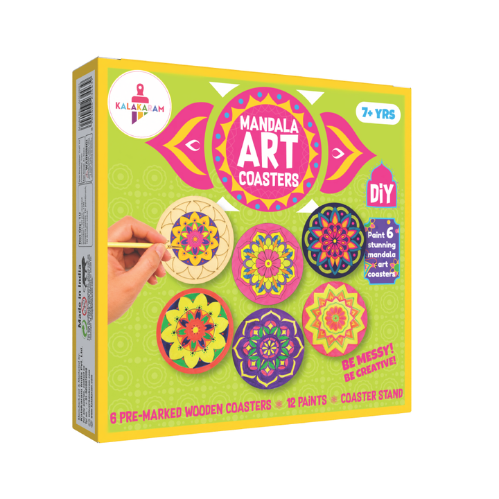 Mandala Art Coasters Painting Kit | Decorative Art &  Craft Activity Set | Age: 7+ Years