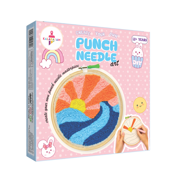 Punch Needle Kit | DIY Embroidery Tufting Set | Fabric Art | Ages: 12+ Years